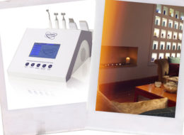 O L.E.D. Blemish Control Facial, tratamento testado pela Carla, é feito com esse aparelho aí (Fotos: Divulgação)