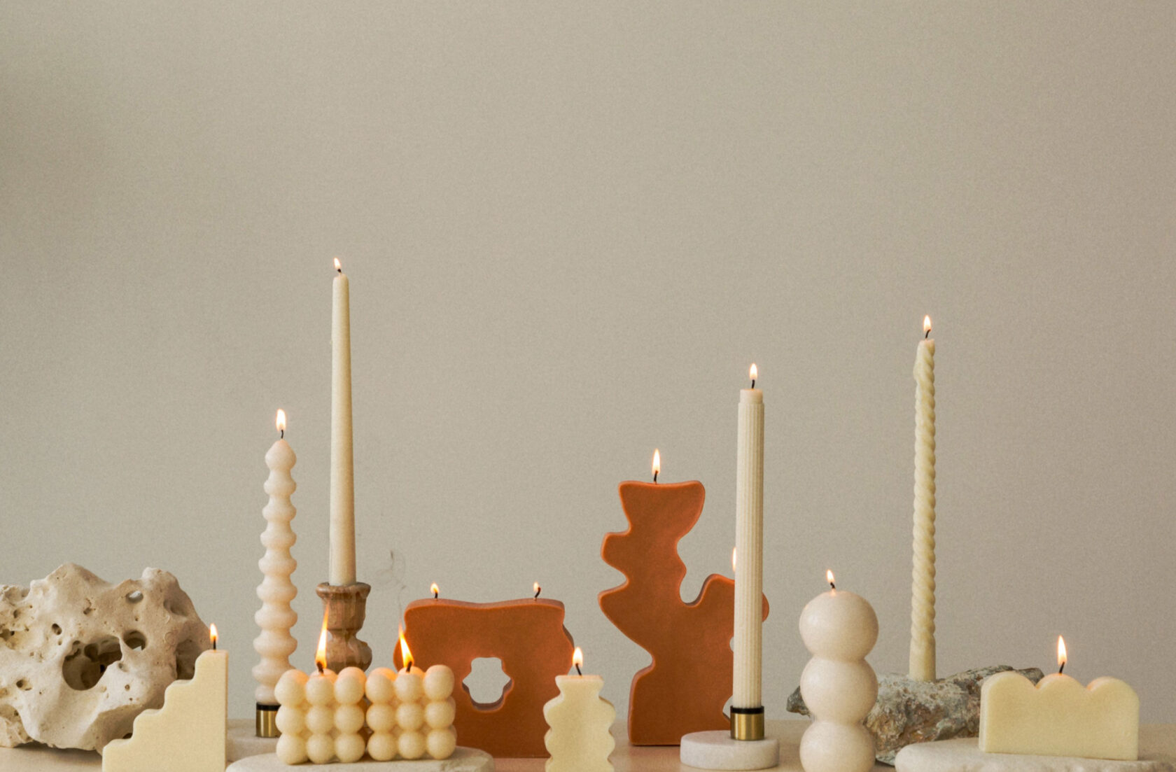 Velas esculturais: deleite pro olhos e aconchego para a casa